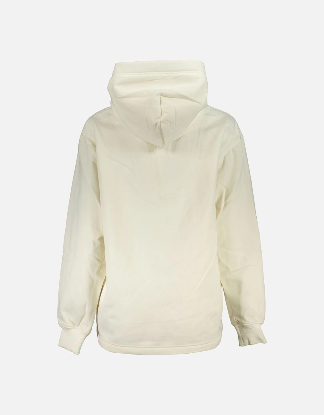 Long Sleeve Fleece Hooded Sweatshirt with Logo and Contrast Details.