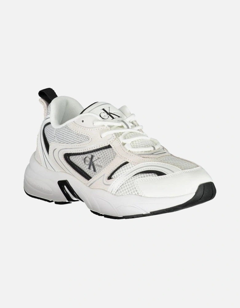 Printed Lace-Up Athletic Shoes with Contrasting Details Women - White