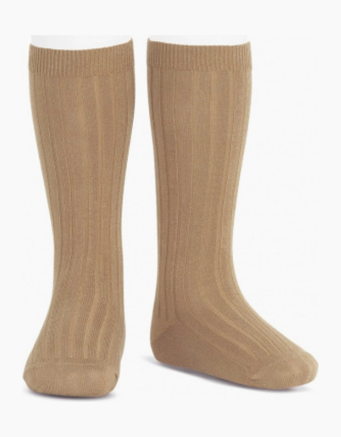 Condor Girl's Brown Ribbed Knee Socks - Size: 00 / 3-6 months
