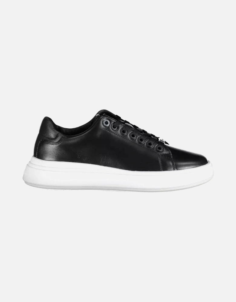 Contrast Logo Lace-Up Sports Shoe Women - Black Sneakers