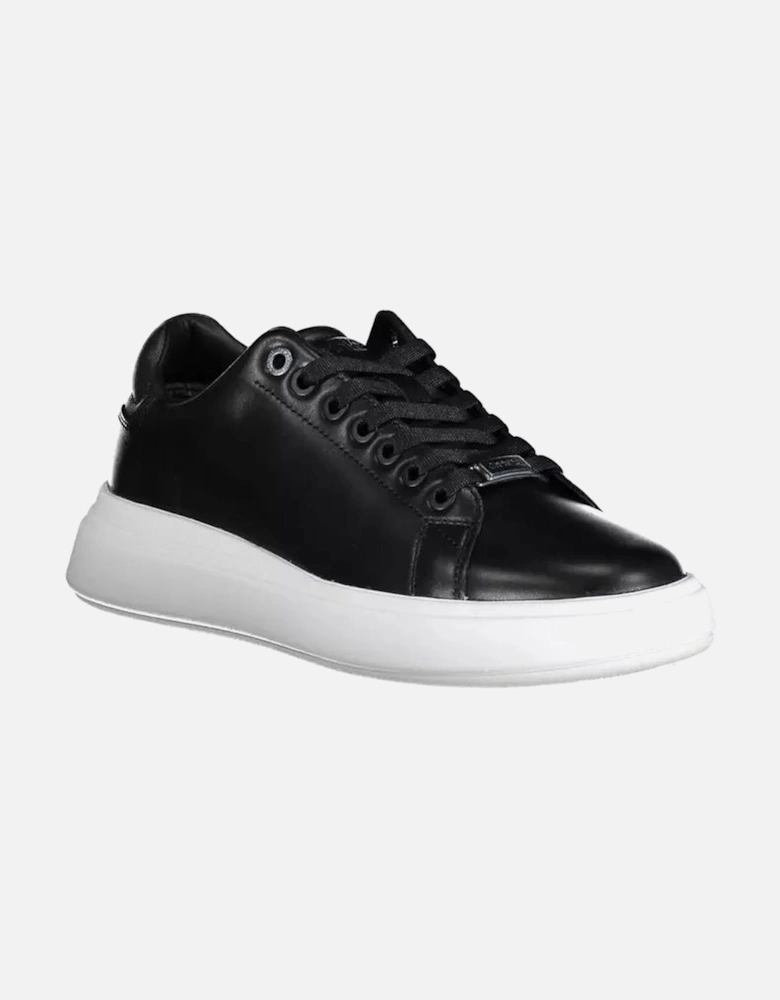 Contrast Logo Lace-Up Sports Shoe Women - Black Sneakers