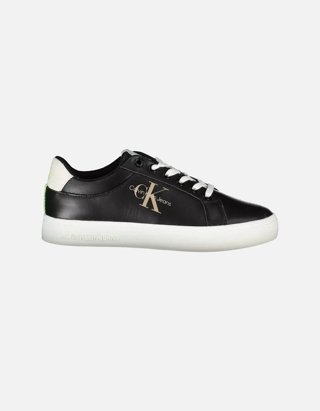Calvin Klein Women's Black Contrasting Details Recycled Polyester Sports Shoe - : Size 7