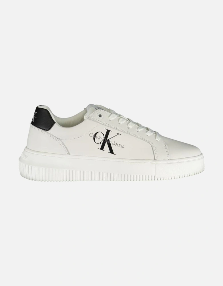 Contrast Detail Sports Shoe with Logo Print Women - White Sneakers