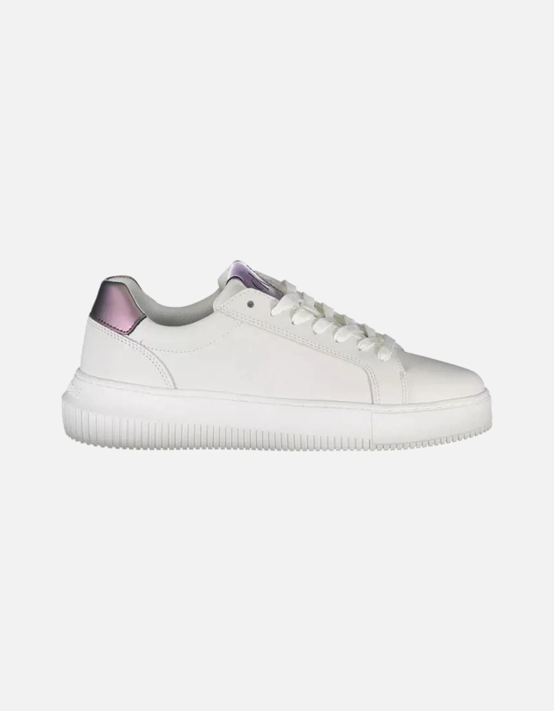 Lace-Up Sports Shoe with Contrasting Details and Logo Women - White