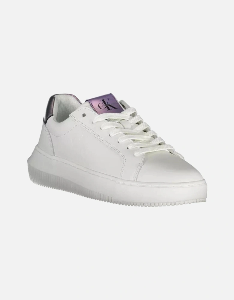 Lace-Up Sports Shoe with Contrasting Details and Logo Women - White