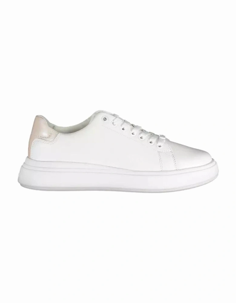 Laced Sports Shoe with Contrasting Details and Logo Women - White