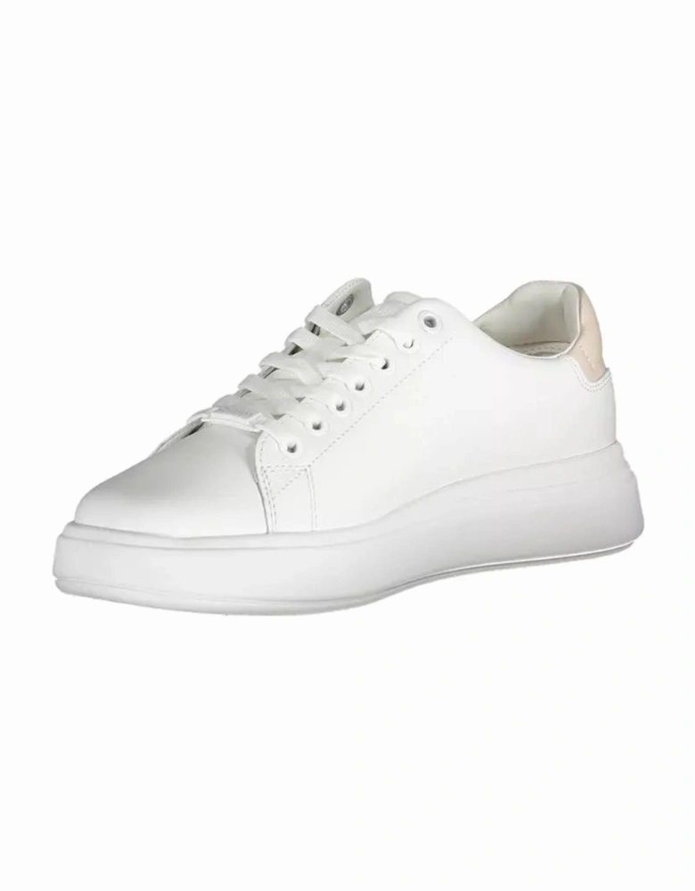 Laced Sports Shoe with Contrasting Details and Logo Women - White