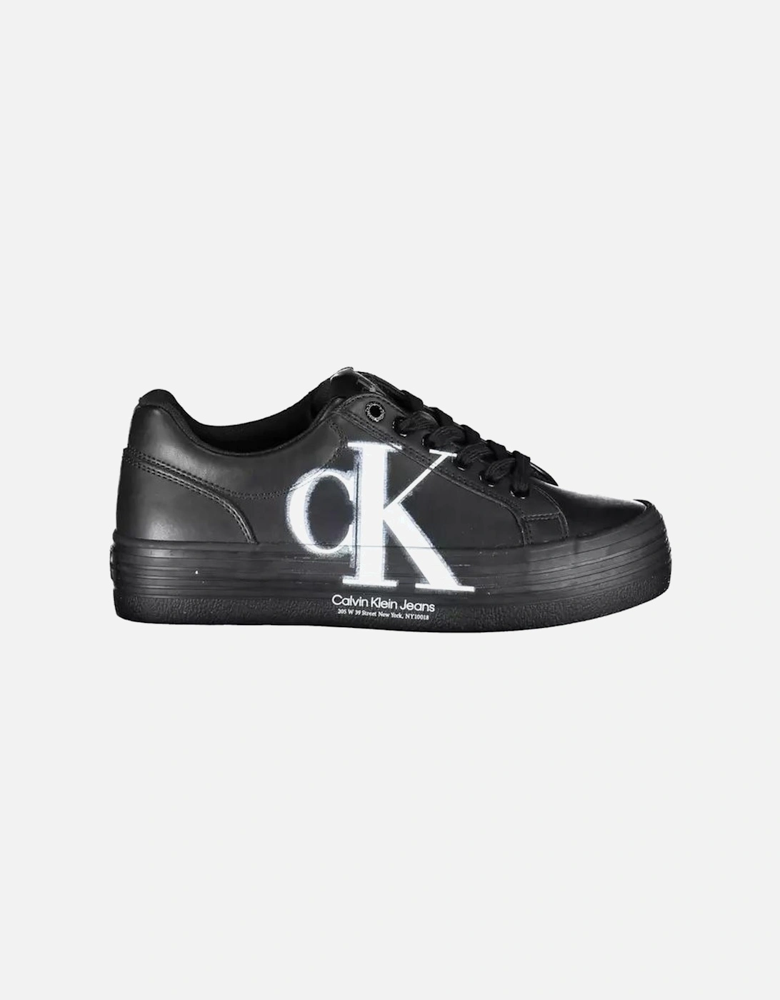 Calvin Klein Womens Jeans CK Platform Sneakers for Women - Black - Size: 7 - Love the Sales