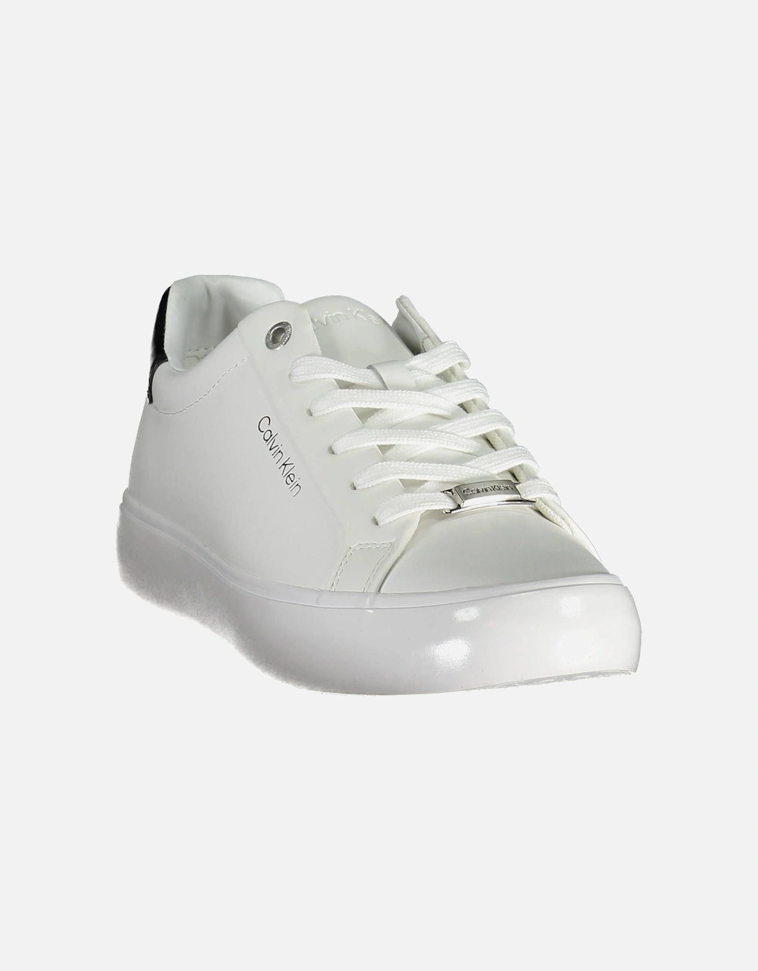 Contrasting Detail Logo Print Sports Shoe Women - White Sneakers