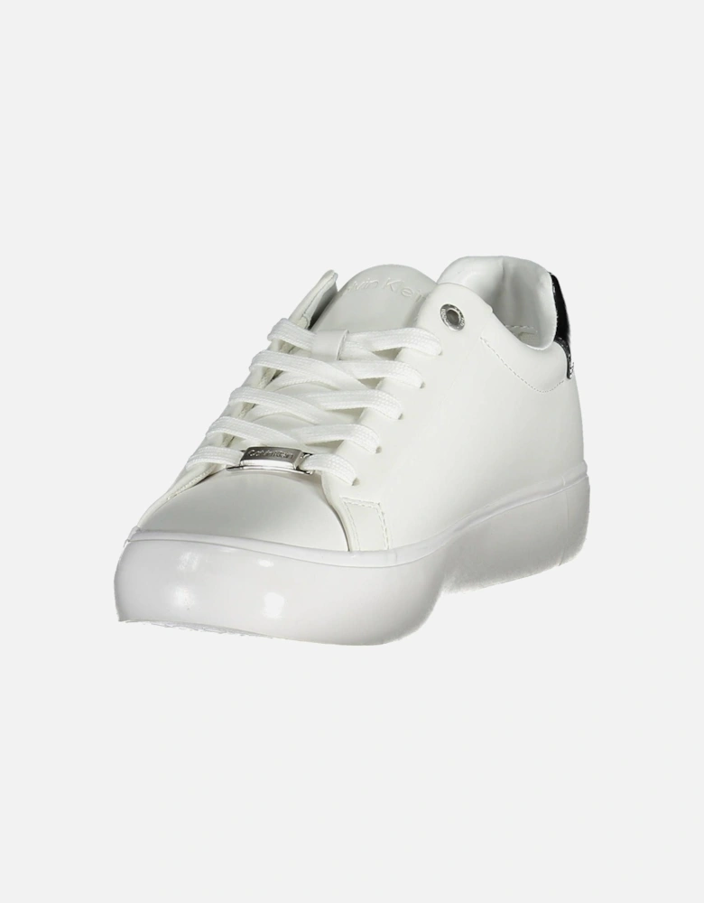 Contrasting Detail Logo Print Sports Shoe Women - White Sneakers