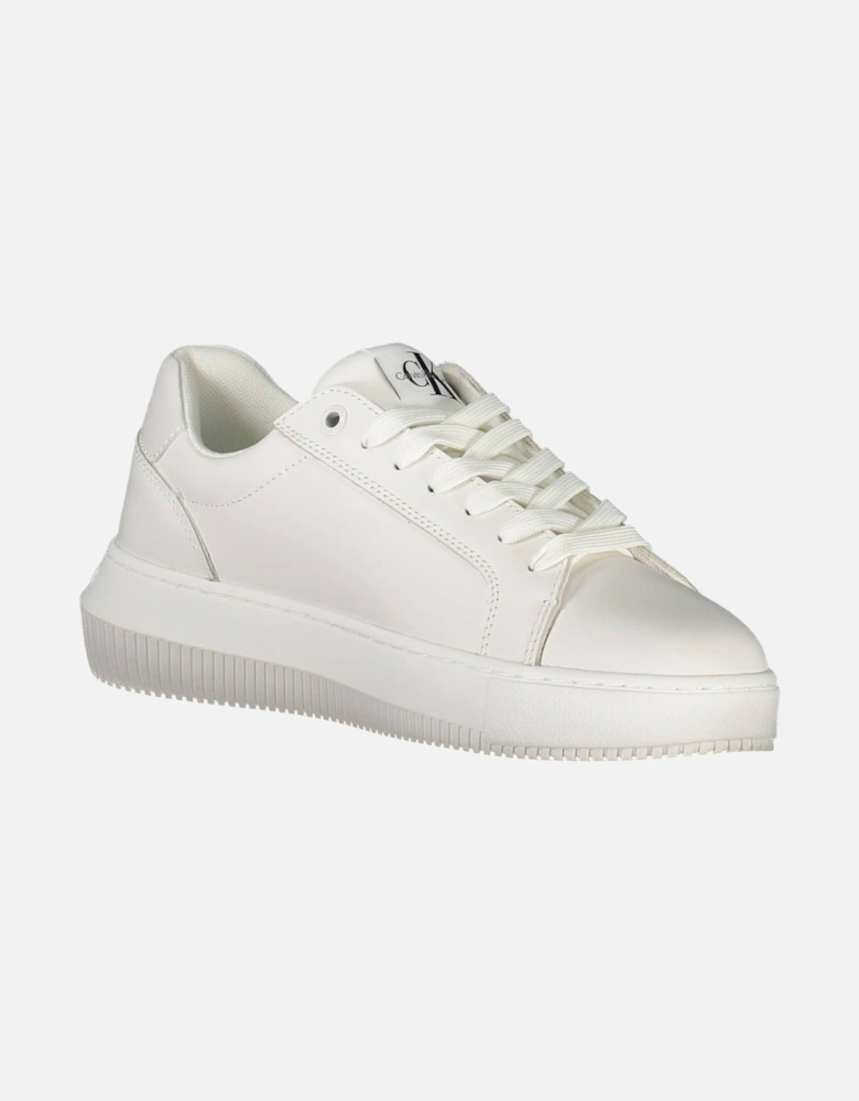 Lace-Up Sports Shoe with Contrasting Details and Logo Women - White