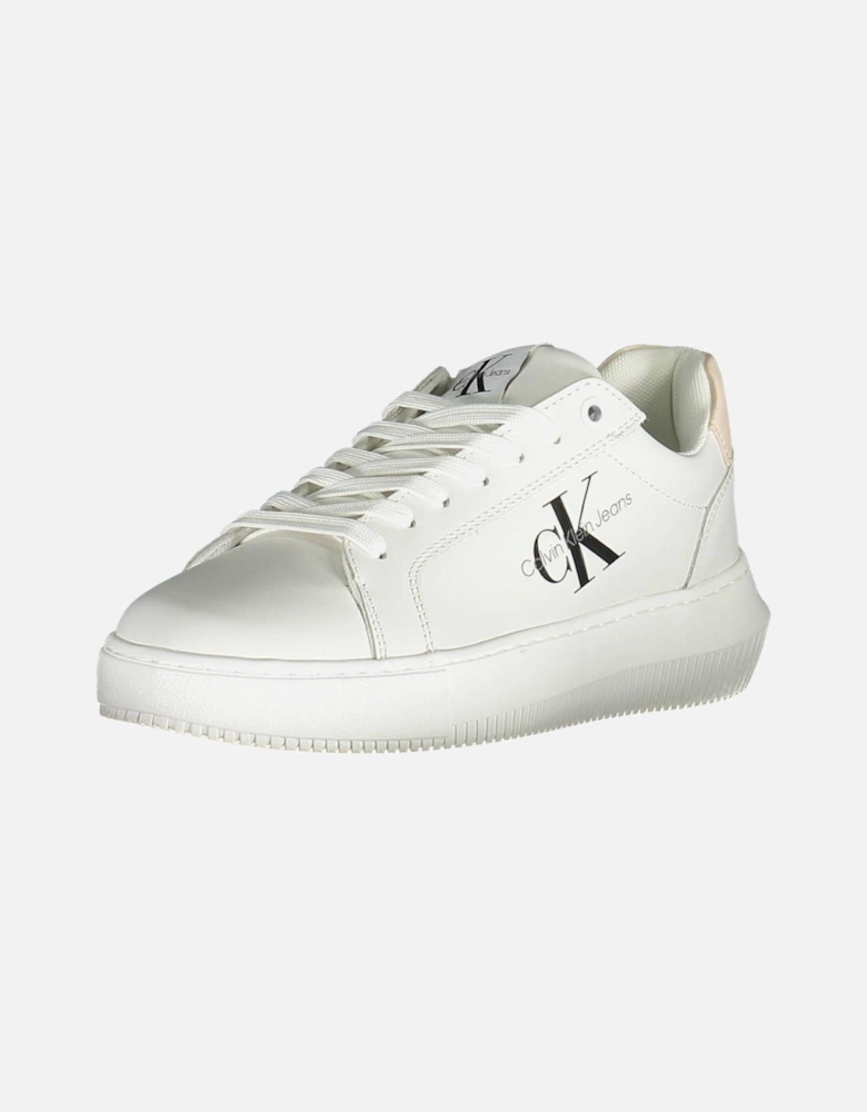 Contrasting Detail Sports Shoe with Laces and Logo Print Women - White