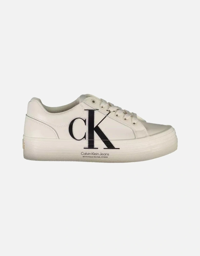 Recycled Polyester Sports Shoe with Contrasting Details and Logo Women