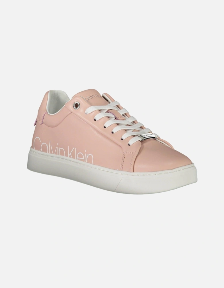 Lace-Up Sports Shoe with Contrasting Details and Logo Women - Pink