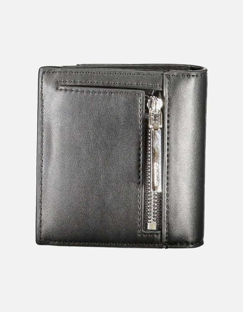 RFID Block Wallet with External Pocket and Card Slots Women - Black