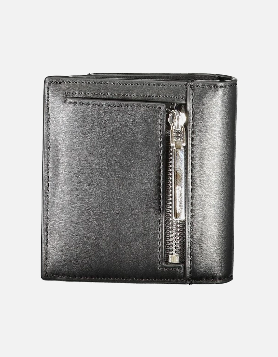 RFID Block Wallet with External Pocket and Card Slots Women - Black