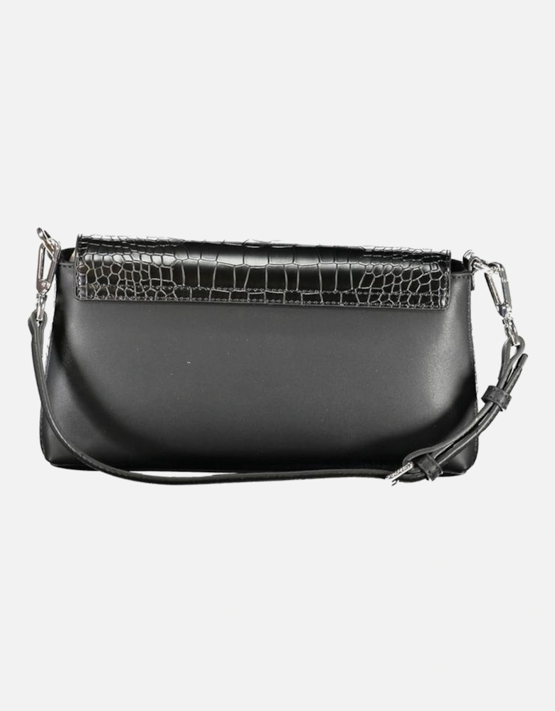 Adjustable Strap Shoulder Bag with Card Pocket Women - Black Handbags