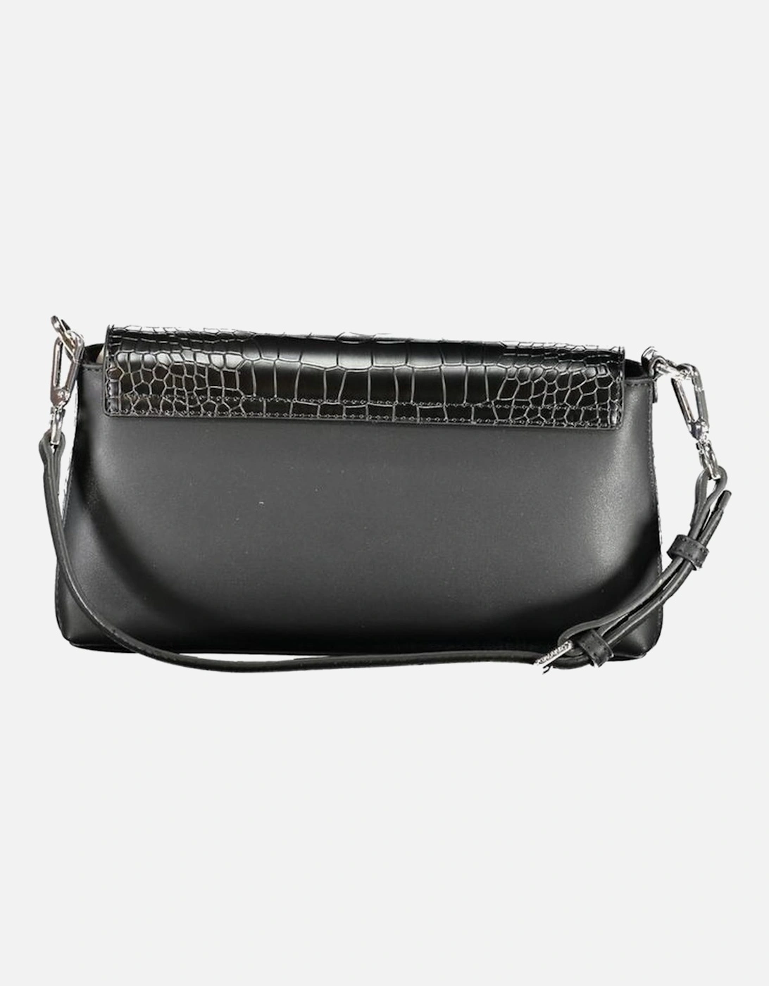 Adjustable Strap Shoulder Bag with Card Pocket Women - Black Handbags