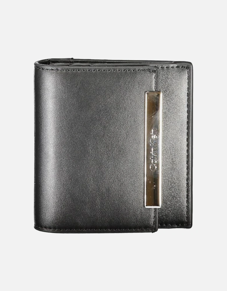 RFID Block Wallet with External Pocket and Card Slots Women - Black