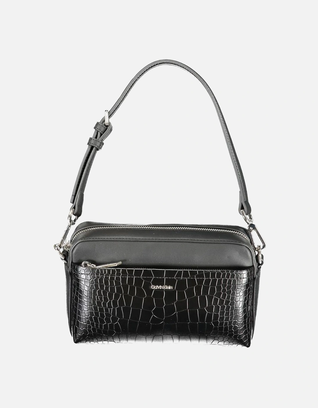 Adjustable Strap Bag with Zip Closure Women - Black Handbags, 4 of 3