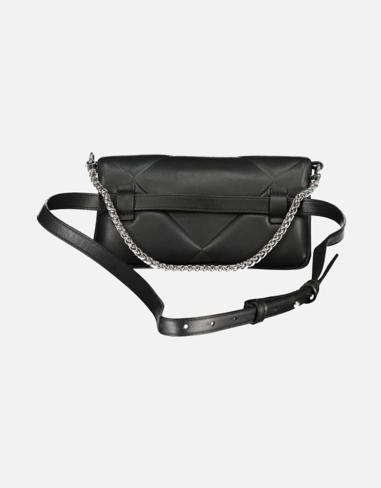 Convertible Chain Shoulder Bag with Magnetic Closure Women - Black