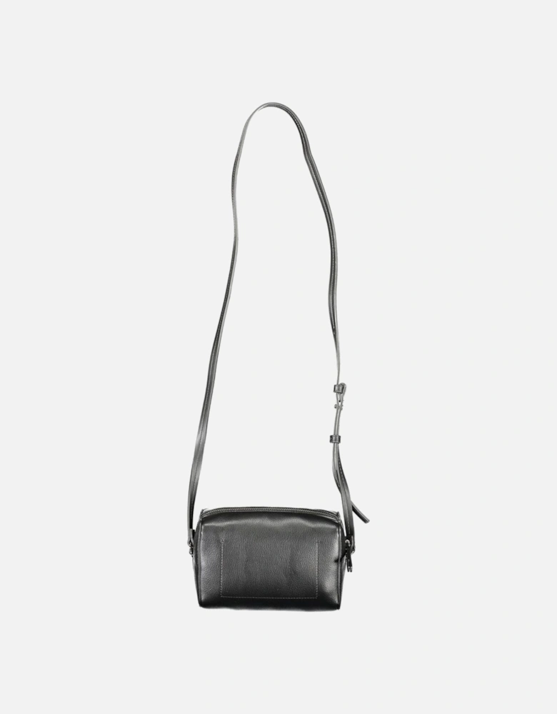 Adjustable Shoulder Bag with External Pocket Women - Black Handbags