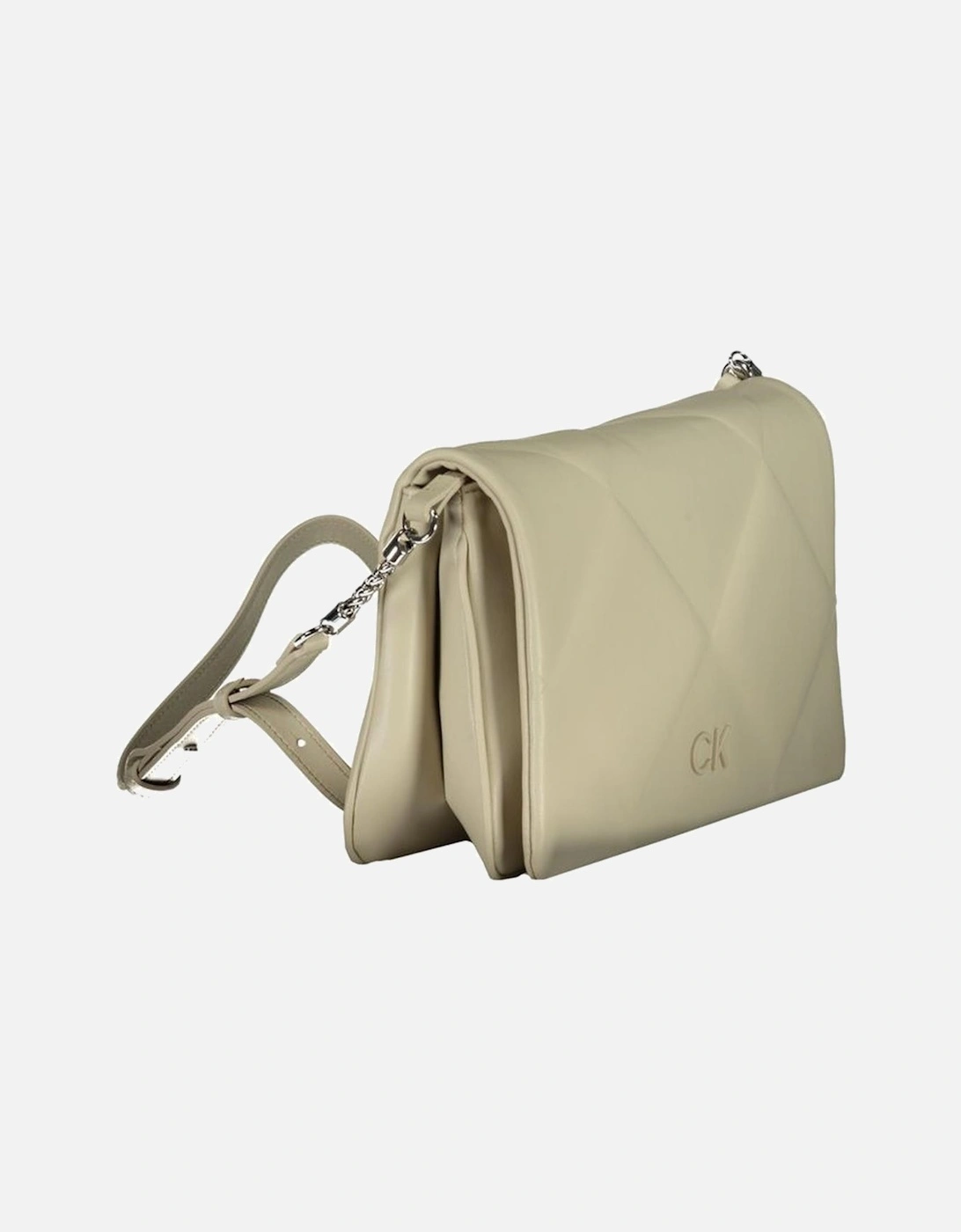 Adjustable Strap Bag with Snap Closure Women - Beige Handbags