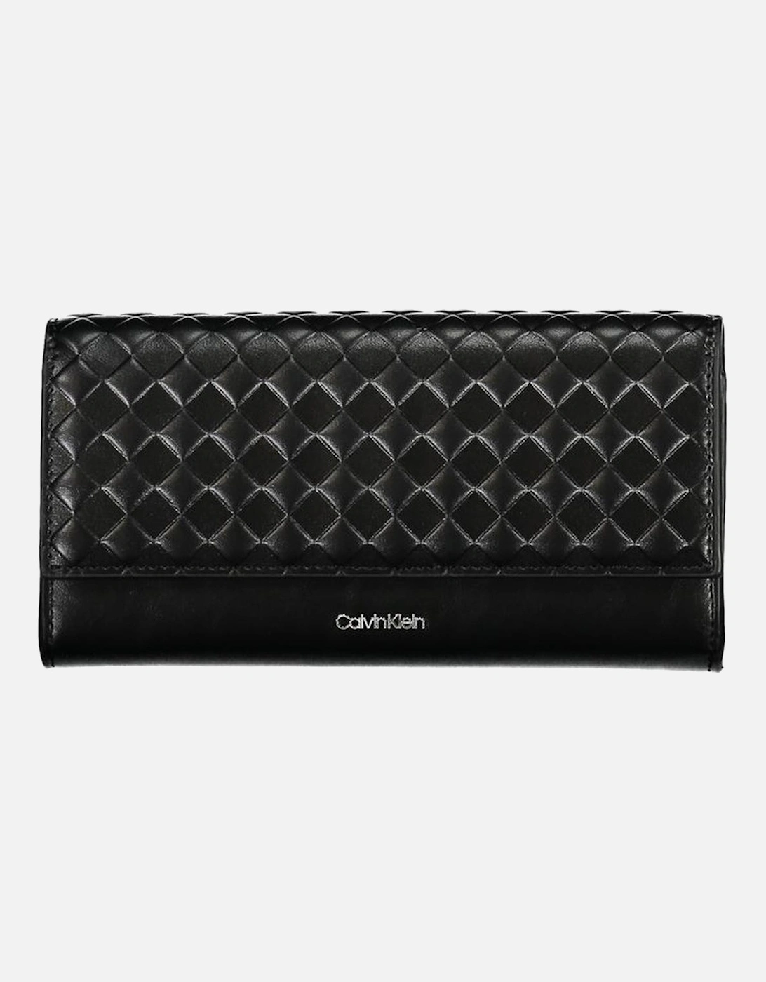 Womens Calvin Klein Womens Quilted Leather Wallet - Black - Size: ONE size