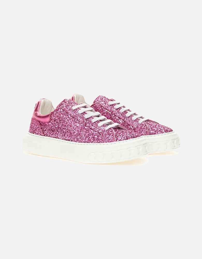 Luxury Fuchsia Leather Sneakers Women