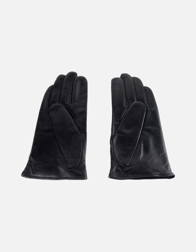Leather Gloves Multicolor Stripe Women - Blue