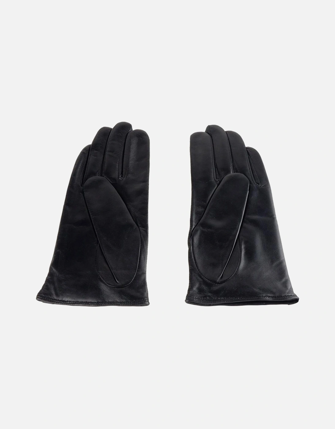 Leather Gloves Multicolor Stripe Women - Blue