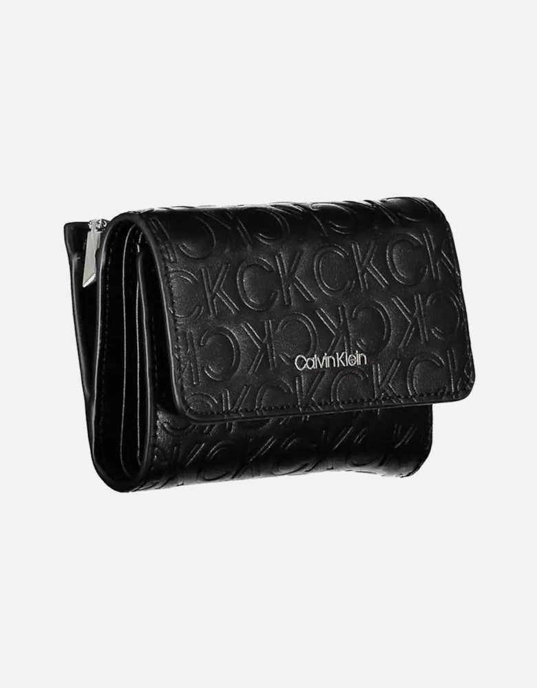 Double Compartment RFID Blocking Wallet with Coin Purse Women - Black