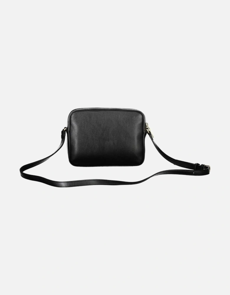 Recycled Polyester Shoulder Bag with Twist Lock Closure Women - Black