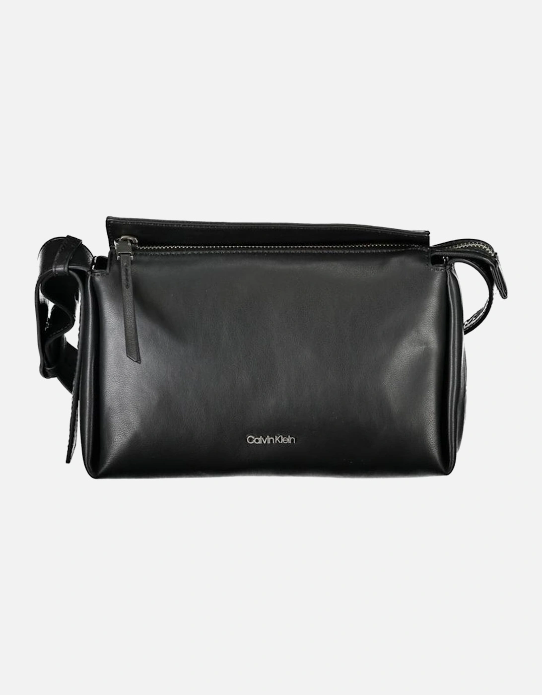 Calvin Klein Women's Black Recycled Polyester Shoulder Bag With Internal Card Pocket And Zip