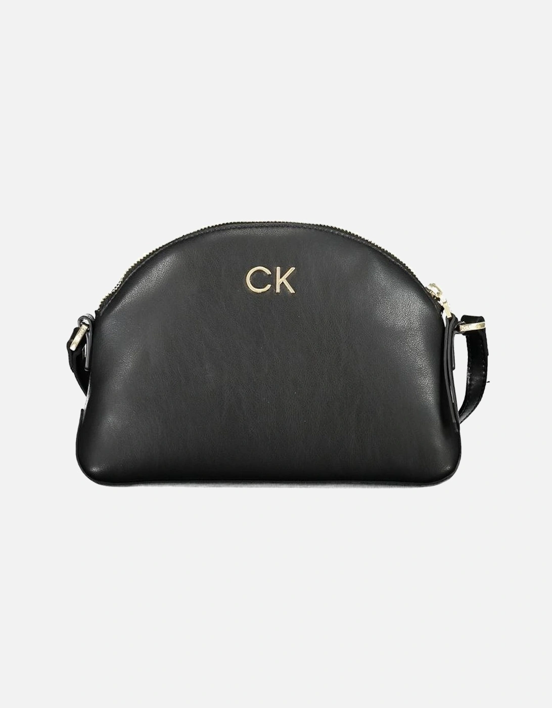 Calvin Klein Women's Black Recycled Polyester Shoulder Bag With Internal Pocket And Zip Closure.