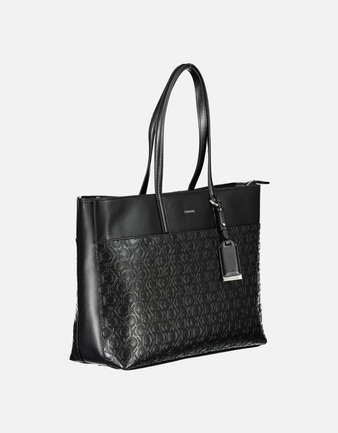Shoulder Bag with Internal and External Pockets Women - Black Handbags