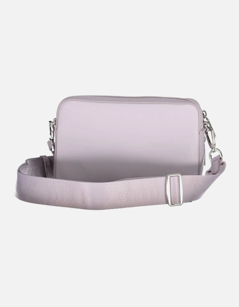 Recycled Polyester Shoulder Bag with Zip Closure Women - Purple