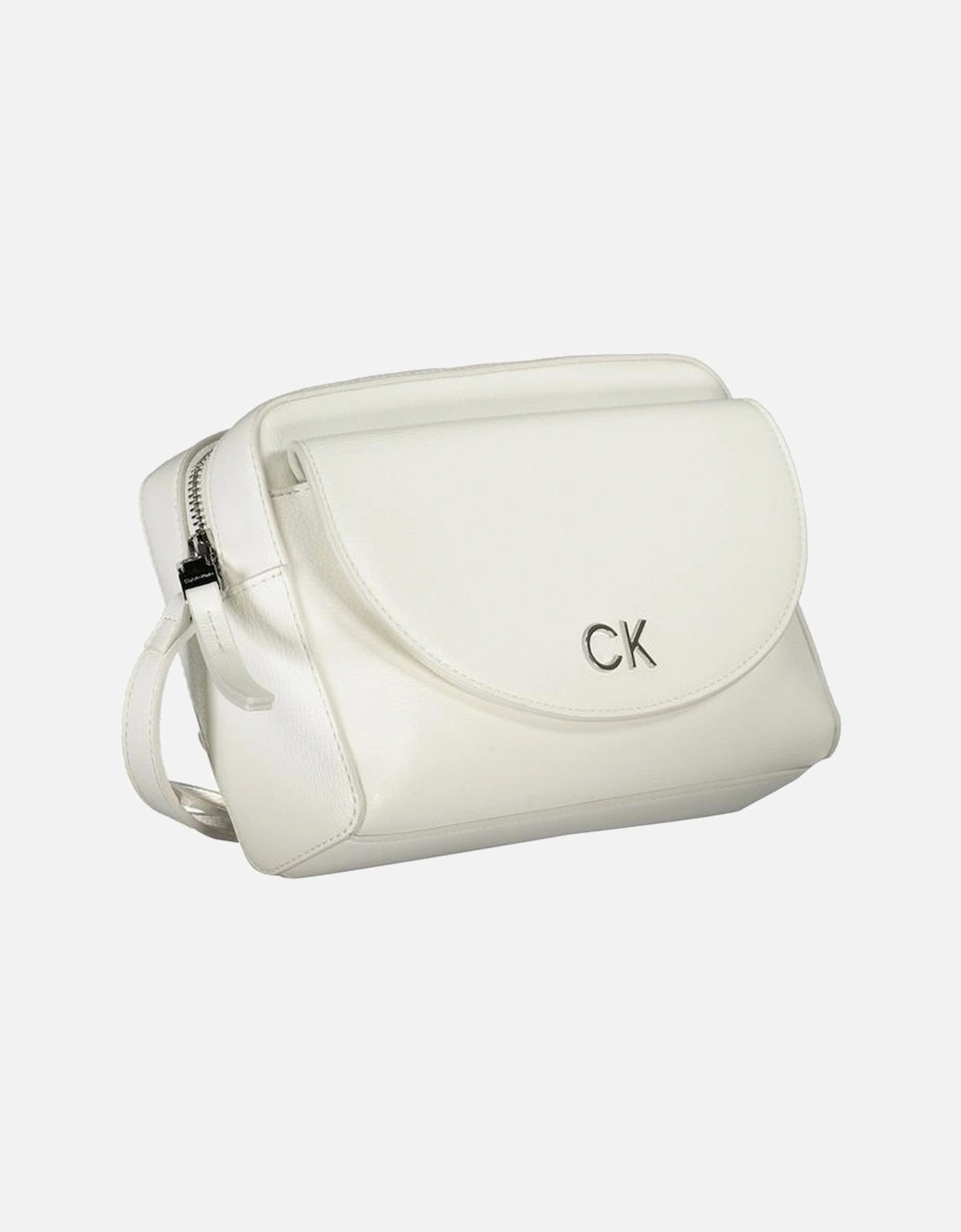 Adjustable Shoulder Bag with Logo and Multiple Pockets Women - White