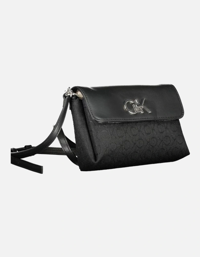 Chain Handle Shoulder Bag with Swivel Closure Women - Black Handbags