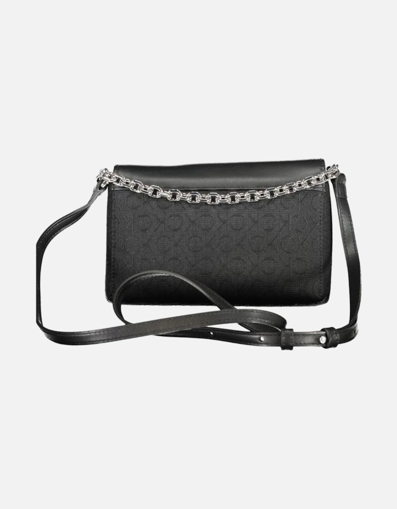 Chain Handle Shoulder Bag with Swivel Closure Women - Black Handbags