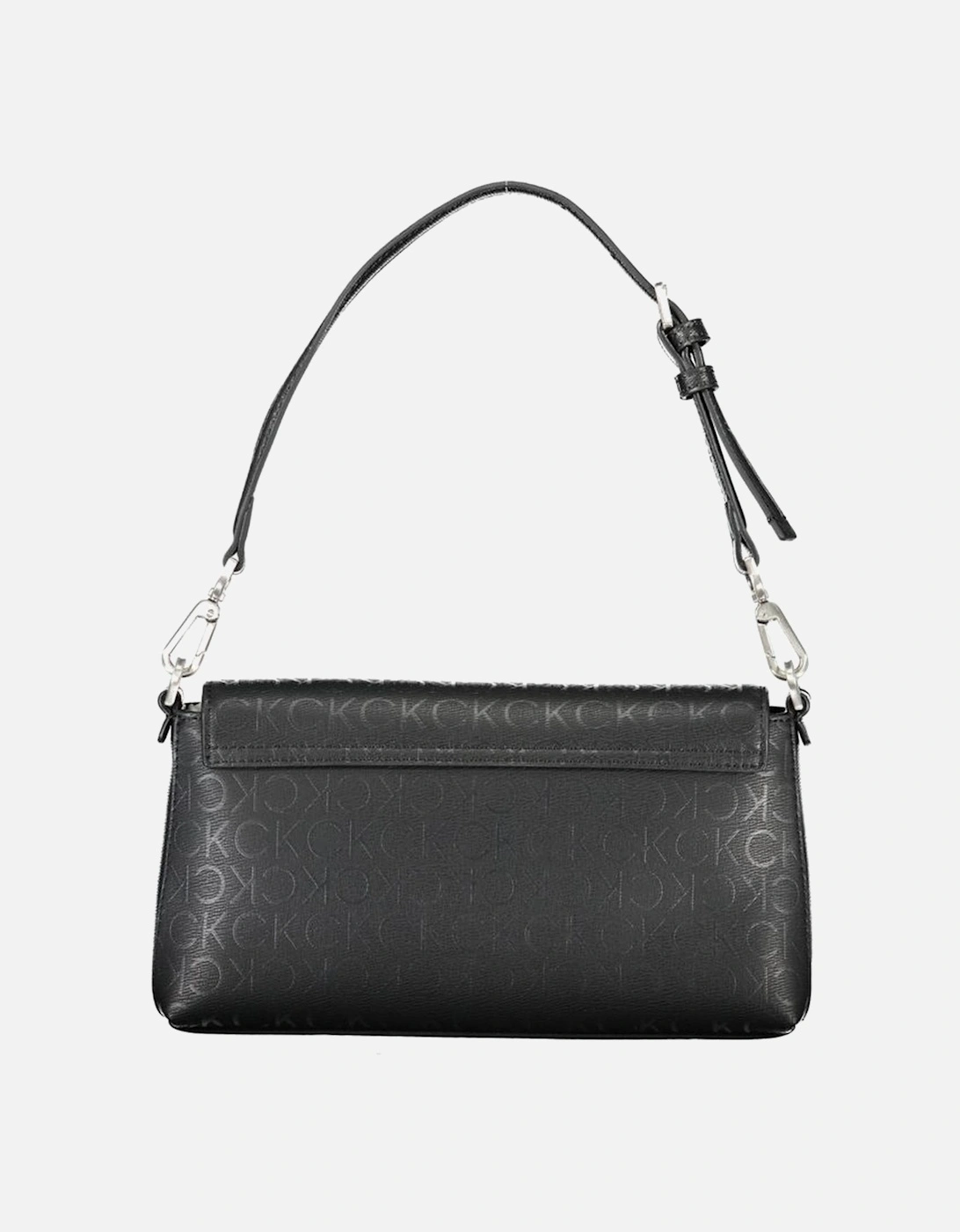 Removable Shoulder Bag with Internal Pockets and Logo Women - Black