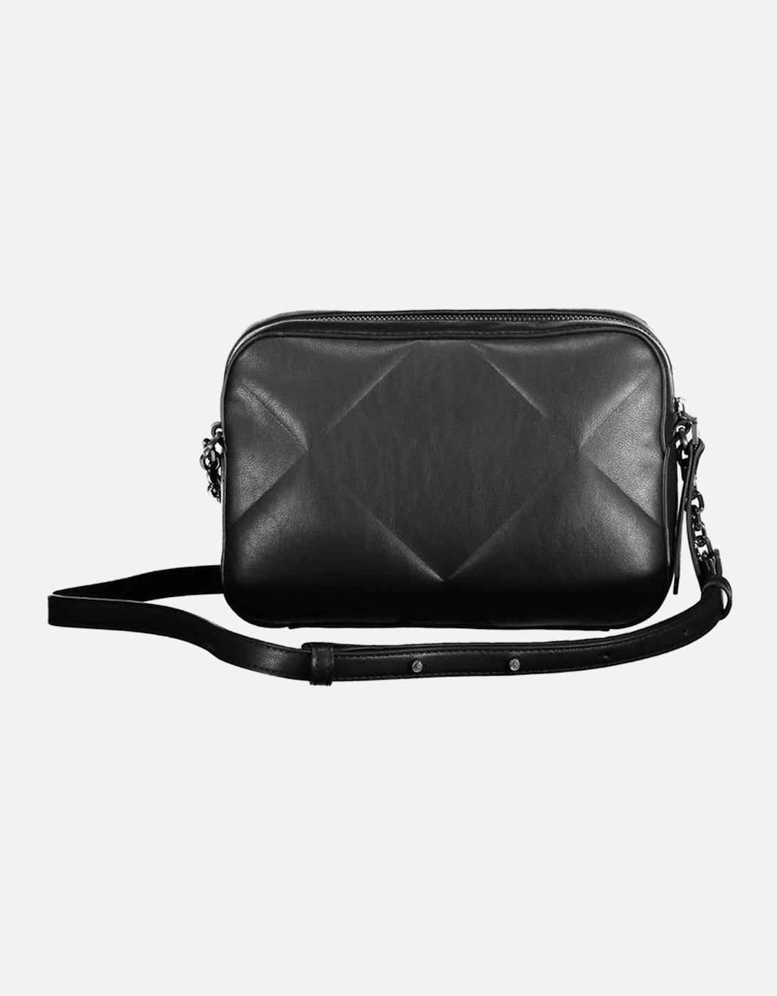 Adjustable Shoulder Bag with Internal Pockets and Logo Women - Black