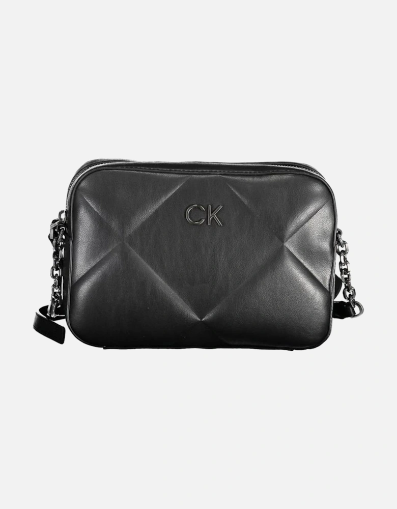 Adjustable Shoulder Bag with Internal Pockets and Logo Women - Black