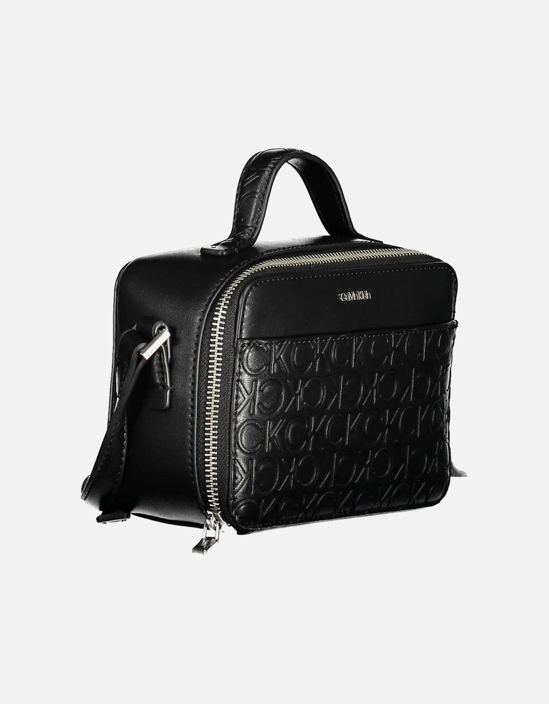 Recycled Polyester Shoulder Bag with Contrasting Details Women - Black