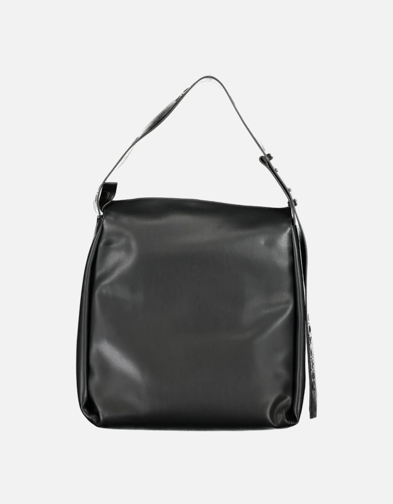 Recycled Polyester Shoulder Bag with Internal Pocket Women - Black