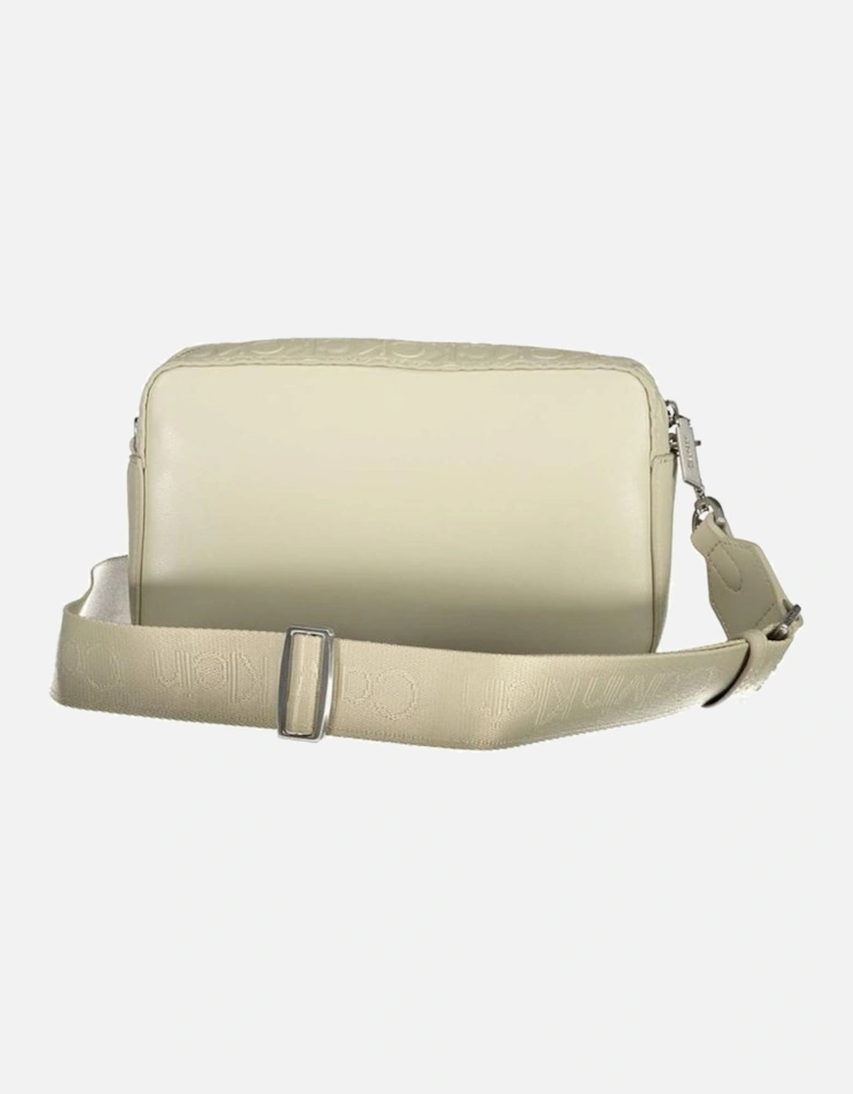 Recycled Polyester Shoulder Bag with Contrasting Details Women - Beige