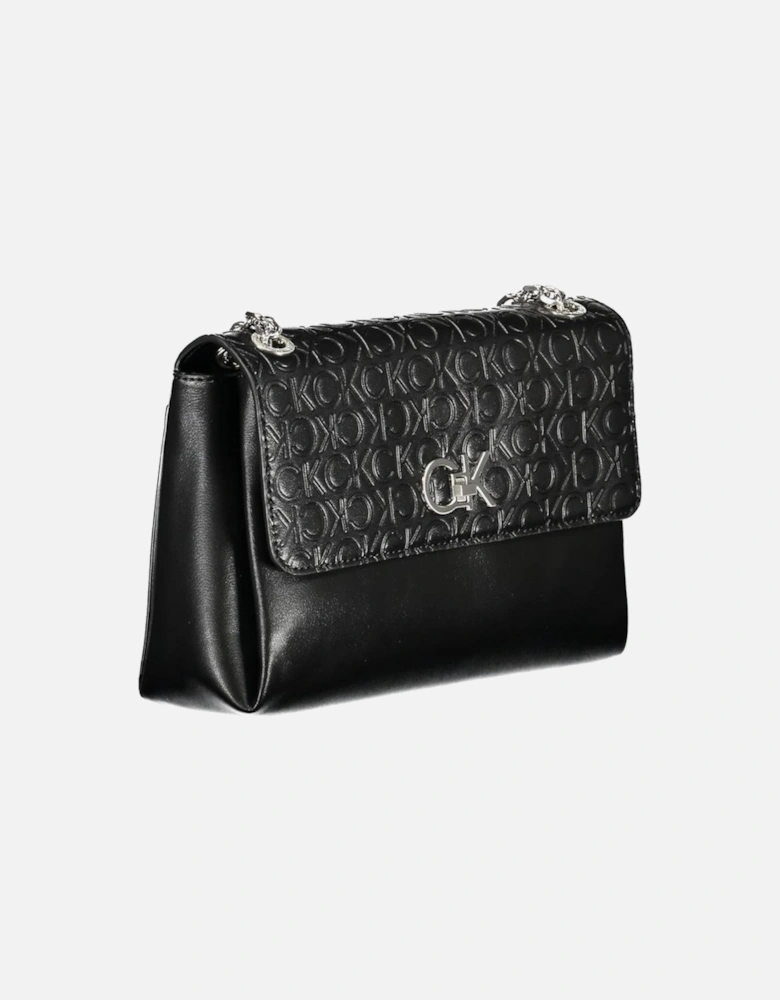 Two-Compartment Shoulder Bag with External Pocket and Swivel Closure