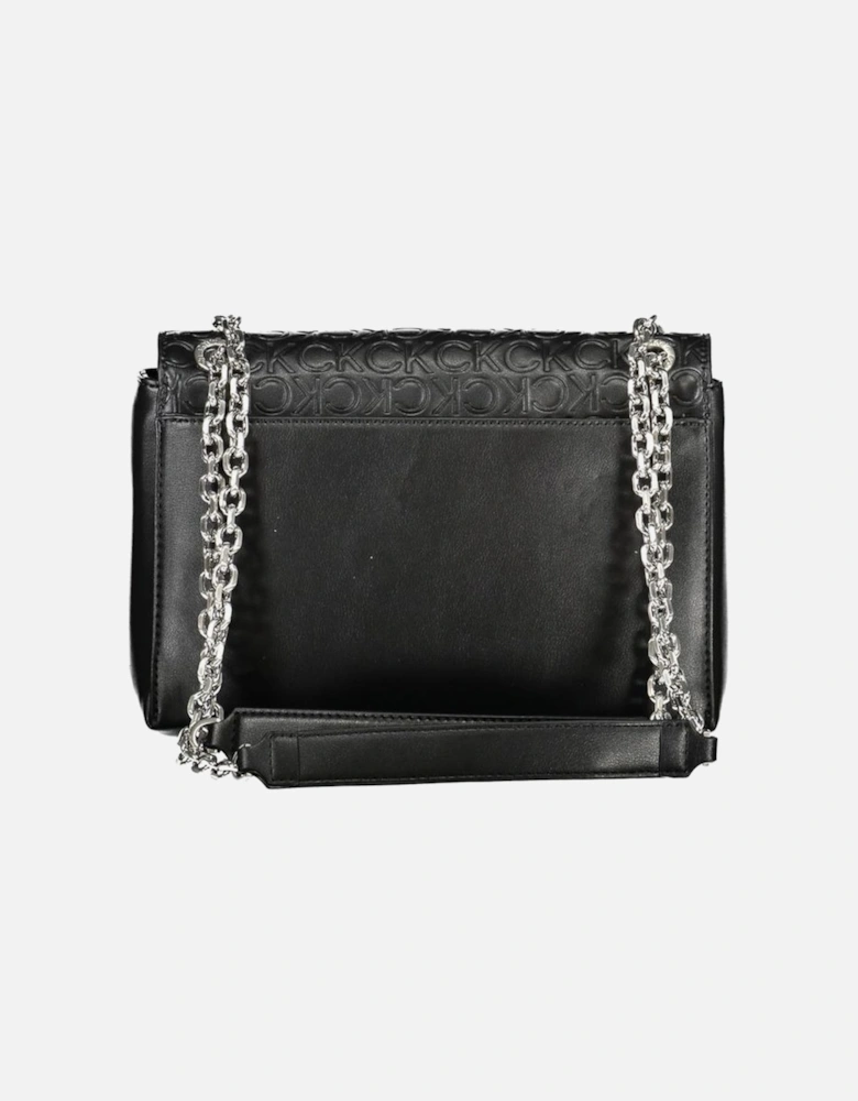 Two-Compartment Shoulder Bag with External Pocket and Swivel Closure