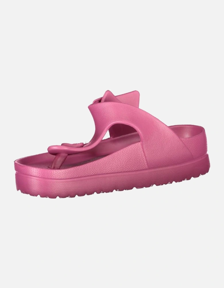 Ankle Buckle Flip Flops with Logo Women - Pink Sandals