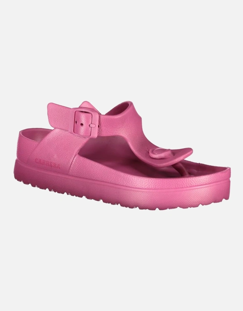 Ankle Buckle Flip Flops with Logo Women - Pink Sandals